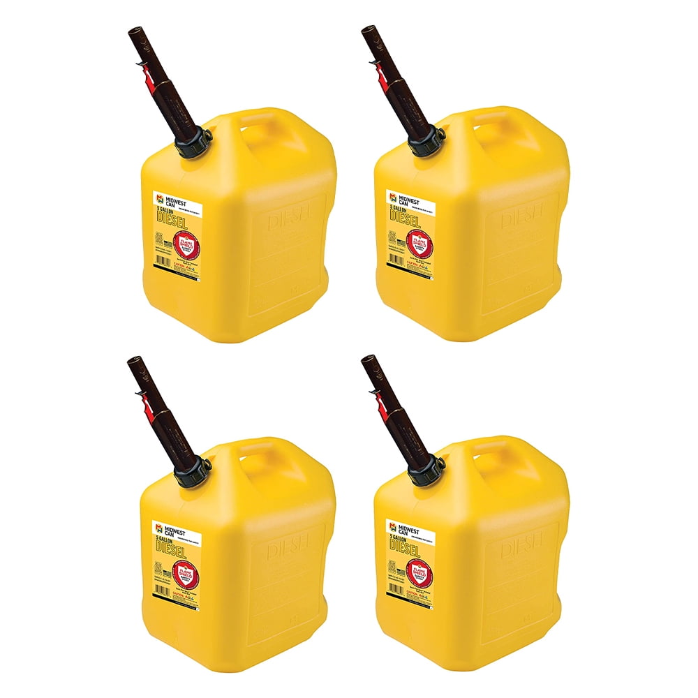 Midwest Can Company 5 Gallon Diesel Can Fuel Container w/ Auto Shut Off