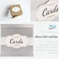 thumbnail image 4 of Merry Expressions Silver Card Box with Gold Foil Satin Ribbon &amp; Cards Label. A Large Card Holder Gift Box Size 10"x10"x10", 4 of 5
