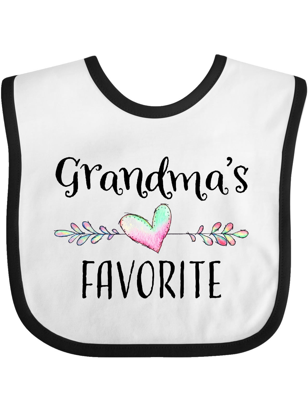 Grandmas Favorite- Heart Grandchild Baby Bib - Walmart.com - Walmart.com