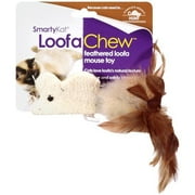 Smartykat: Loofa Chew Feathered Loofa Mouse Cat Toy, 1 Ea