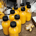 thumbnail image 4 of ACDANC 12 Pack 2 Oz Small Clear Glass Bottles with Lids&2 Funnels-60Ml Boston Round Sample Bottles for Potion,Juice,Ginger Shots,Oils,Whiskey,Wellness Shots,Mini Travel Bottles, 4 of 6