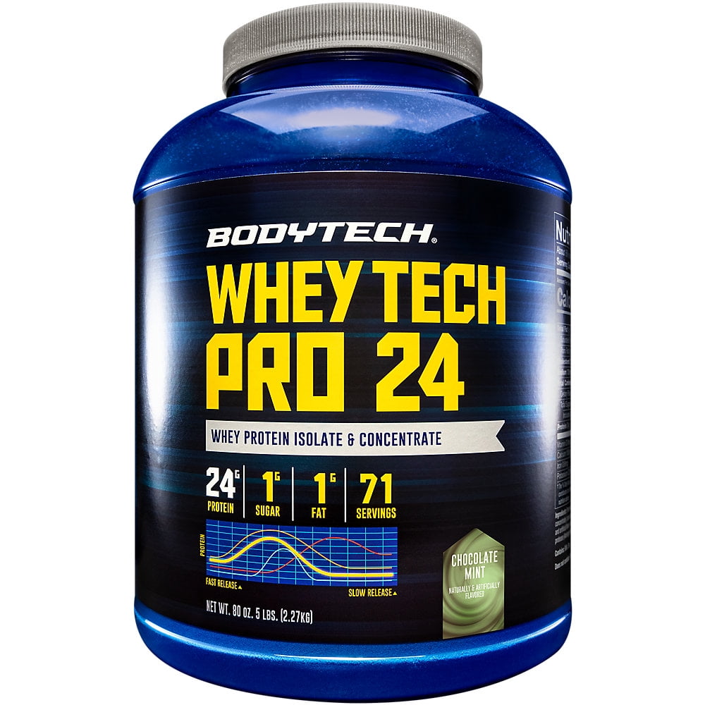 BodyTech Whey Tech Pro 24 Protein Powder Protein Enzyme Blend with BCAA