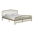 Novogratz Bushwick Metal Bed, King, Gold