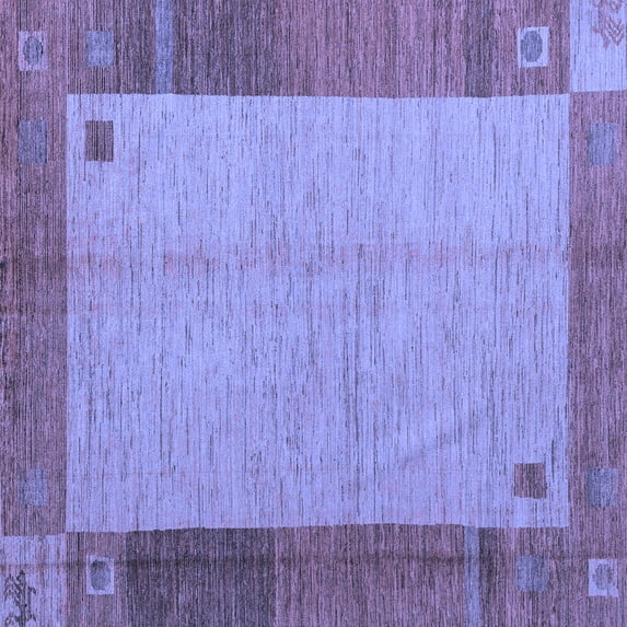 Ahgly Company Indoor Square Abstract Blue Modern Area Rugs, 4' Square