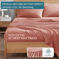 thumbnail image 6 of Casa Platino King Size Bed Sheets Set - Washed Ultra-Soft Microfiber King Bed Sheets - Extra Soft - 4 Piece Set - Bedding Sheets & Pillowcases, King-Rose Dawn, 6 of 9