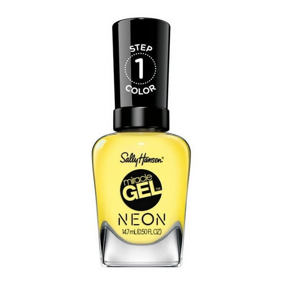 Sally Hansen Miracle Gel Nail Polish, Lemon Drop Pop, 0.50 fl oz, No UV Lamp Needed, Long Lasting