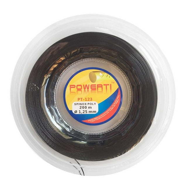 S SERENABLE Corde de Tennis Structurée 17 Gauge 220 mm Lignes de Remplacement de Raquette Très Élastiques Noir