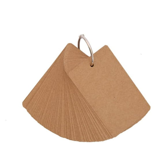 Yammee Index Cards with Binder Rings Punched Note Cards Study Card Flashcard 3.5x2Inch