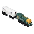 thumbnail image 2 of Battery Operated Action Locomotive Toy Vintage Magnetic Connection Powerful Engine Train Set for Children Yellowish Green, 2 of 4
