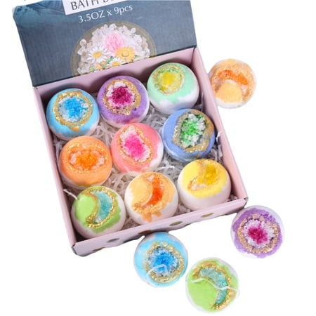 Sprifallbaby Bath Bombs for Women Relaxing, 9Pcs Natural Bath Bomb Gift Set Relaxing Bath Bomb Sets for Women Gift
