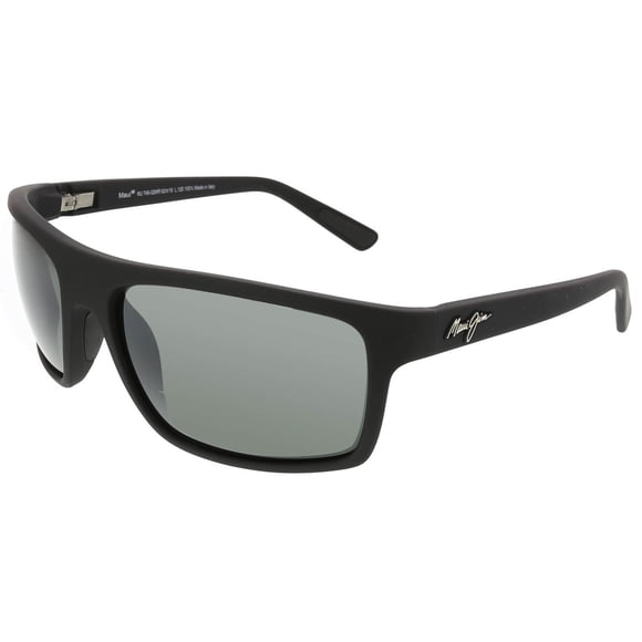 Maui Jim Men's Byron Bay 746-02MR Matte Black Rectangle Sunglasses