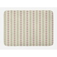 thumbnail image 1 of Geometric Bath Mat, Horizontal Curved Stripes with Triangles Abstract Illustration Scribble Shapes, Plush Bathroom Decor Mat with Non Slip Backing, 29.5" X 17.5", Multicolor, by Ambesonne, 1 of 2