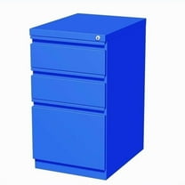 Hirsh 20-inch Deep Metal Mobile Pedestal File 3-Drawer Box/Box/File Classic Blue CA2