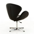 thumbnail image 4 of Manhattan Comfort Raspberry Faux Leather Height Adjustable Chair in Black, 4 of 4