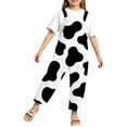 thumbnail image 4 of Generic Teen Girl Cow Overalls Adjustable Straps Wide Leg Casual Jumpsuit Onesie, 4 of 7