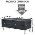 thumbnail image 2 of Storage Ottoman Bench, Storage Chest, Foot Rest Stool, Bedroom Bench, Faux Leather Upholstered Storage Bench with Seating for Living Room, End of Bed, Entryway and Family Room (Black), 2 of 16