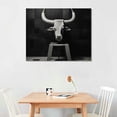 thumbnail image 2 of Nawypu  Animal Canvas Wall Art Sepia Highland Cow Pictures Prints Longhorn Cattle Wall Painting Art Poster Vintage Artwork Living Room Farmhouse Wall Decoration, 2 of 4