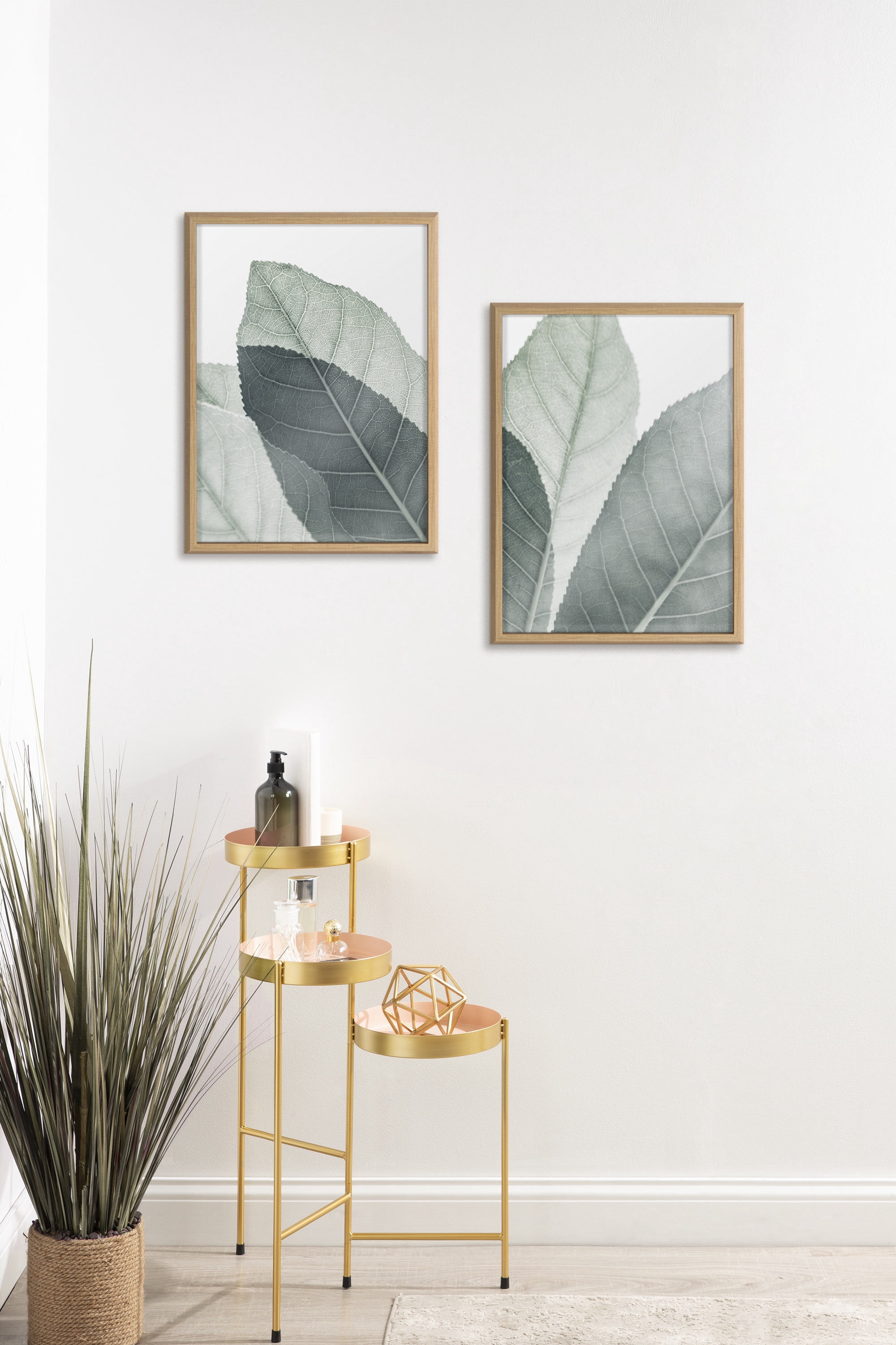 Blake Modern Green Leaf Botanical II 18 in x 24 in Framed Photography Art Prints, by Kate and Laurel