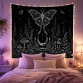 thumbnail image 2 of Long Tailed Moth Above Moonlit Forest Steps, Mystical Vintage Illustration for Moth Lovers, Celestial Wall Decor, Halloween Gift, Tapestry Wall Hanging for Bedroom and Dorm, 2 of 7