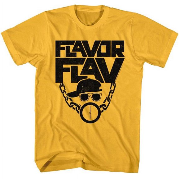 Flavor Flav Public Enemy Hat Glasses Clock Ginger Adult T-Shirt