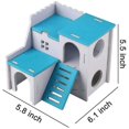 thumbnail image 2 of Casa de madera para hámster, cabaña escondida de Animal PEQUEÑO equipada con escalera, cabaña de dos pisos para hámster, 2 of 5