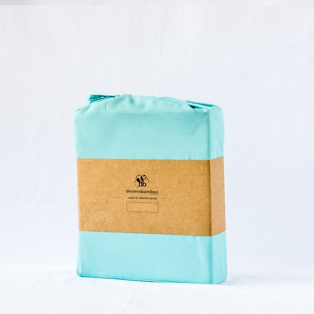 Juego De Sábanas De Fibra De Bambú Blend Individual Aqua Dreams Bamboo SBIAQ