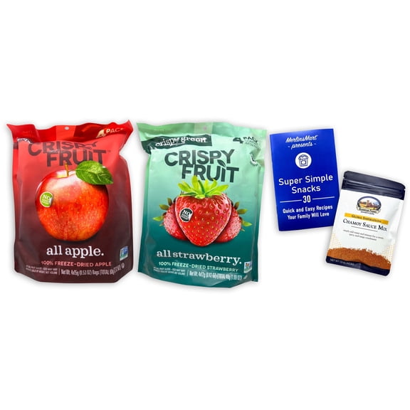 Freeze Dried Fruits - Apple & Strawberry - 2 Pack | Shawhan Farms Chamoy Mix & Merlinsmart Zine
