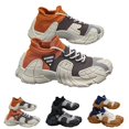 thumbnail image 2 of XIMIN Men's High Top Lace Up Platform Running Shoes Breathable Fabric Lightweight Slip On Stylish Walking Shoes Outdoor Workout Shoes Fashion Sneakers, 2 of 8