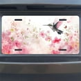 thumbnail image 7 of Hummingbird among Sakura Funny Personalized License Plate Rust-proof Stainless Steel Metal License Plate Suitable For Men And Women 12.2" x 6.2", 7 of 7