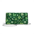 thumbnail image 7 of TSOVTHRID Green Shamrock Print Womens Clutch Purses Ladies Evening Handbags with Detachable Chain Leather Envelope Bag for Women Wedding Party Cocktail Prom St. Patrick's Day, 7 of 7