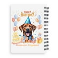 thumbnail image 2 of Watercolor Rhodesian Ridgeback Happy Birthday Celebration Balloons Gift Party Spiral Bound Journal Ridgebacks Dog Lover Gifts 5x7in Spiral Notebook - 00028, 2 of 5