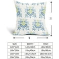thumbnail image 5 of Blue Floral Pillow Covers 18x18 Inch Chinoiserie Flower Outdoor Decorative Throw Pillow Covers Set of 2 Blue and White Rustic Pillowcases Farmhouse Cotton Linen Square Cushion Covers for Couch Decor, 5 of 6