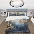 thumbnail image 2 of Designart "Winter Forest Elegance Gold & Blue Maple Trees III" Tree Maple Bedding Covert Set - Floral Gold Traditional Bed Set With 2 Shams, 2 of 5