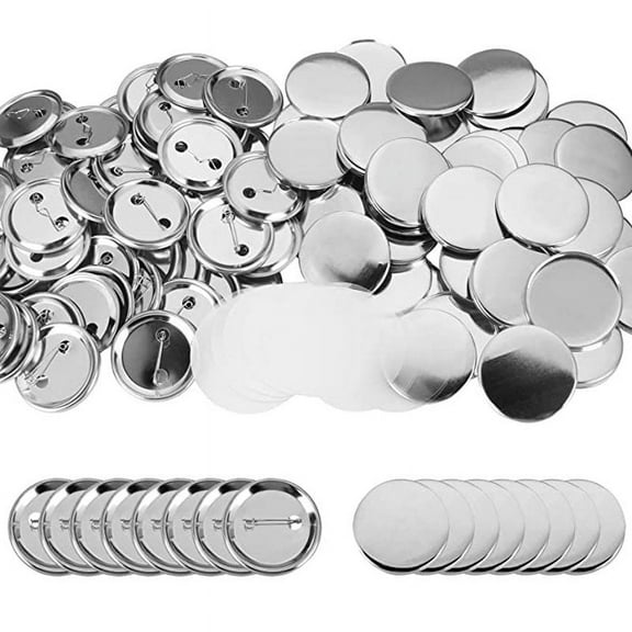 100PCS Metal Button Pins Blank Button Badge Parts Maker 44MM ,Beginner-Friendly