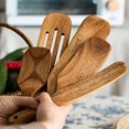 thumbnail image 6 of Clearance Cooking Utensils under $6 Wooden Kitchenware Set Wooden Spatula Cooking Utensils Set Non Stick Wooden Spoons, 6 of 8