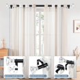 thumbnail image 4 of TRAHOO-Black Curtain Rods 48 to 84 Inch,3/4 Inch Adjustable Curtain Rod Set,Modern Single Window Curtains Rods,Heavy Duty Curtain Rods,Acrylic Diamond Finials Decorative Drapery Rods 36-88\u201d,Matt, 4 of 4