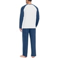 thumbnail image 6 of Mens Halloween Pajama Set Raglan Long Sleeve Cartoon Skull Graphic Top Drawstring Elastic Waist Straight Leg Pants Casual Home Loungewear, 6 of 6