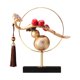 thumbnail image 2 of Estatua de calabaza Feng Shui , adorno de mesa tradicional hecho a mano, artesanía de resina de 11x2,7x11,8 pulgadas para decoración del hogar, Dorado, 2 of 8