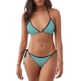 thumbnail image 1 of Fotbe Teal Green Glitter Traje de Baño para Mujer de Dos Piezas – Bikini Sexy de Tirantes Tipo Halter con Diseño Triangular, 1 of 6