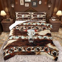 Castle Fairy Bull Skull Cow Comforter Set (Twin), 2-Piece