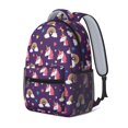 thumbnail image 2 of Unicorn and Heart Purple Pattern Backpack for School, Cute School Bag with Adjustable Shoulder Straps and Padded Back, 15.3"x11"x6.7", 2 of 5