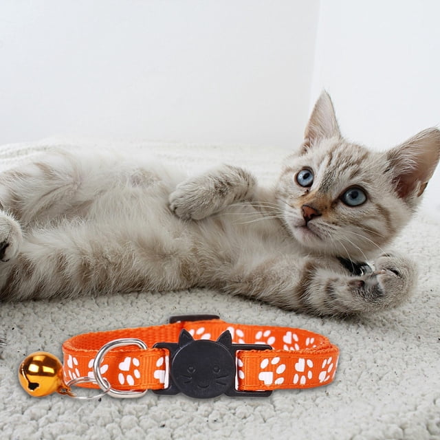 Stylish and Safe Breakaway Cat Collar with Colorful Woven Nylon Band for Secure Pet Identification