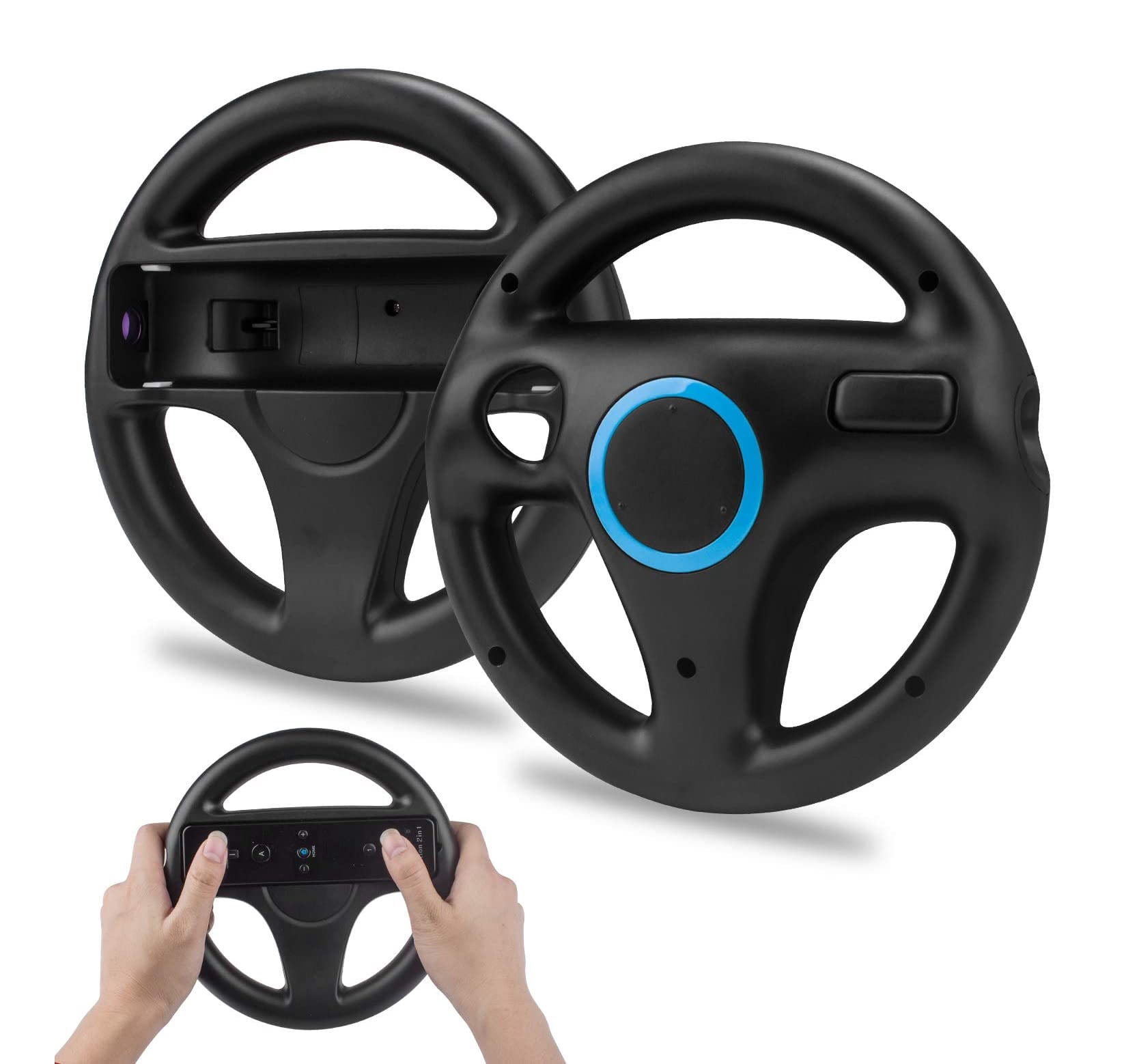 Racing Steering Wheel for Wii Remote Control Compatible with Wii