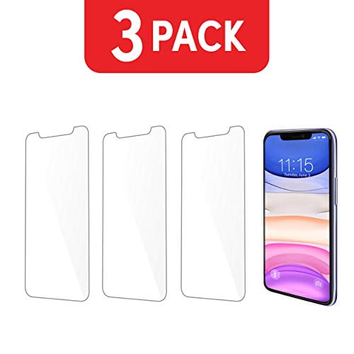 Screen Protector for iPhone 11, iPhone XR - by TalkWorks | 3 Pack | Case Compatible 0.33mm 9H Hardness Tempered Glass | Smudge, Scratch & Crack Proof, Crystal Clear HD Clarity