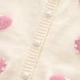 thumbnail image 4 of fatyb Kids Girls Sweater Cardigans Heart Button down Knit Sweater Coat Long Sleeve Casual Outwear for Girls, 4 of 7