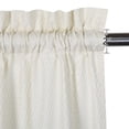thumbnail image 5 of Waffle Pattern Embossed Textured Tier Curtain, 2 Pcs Rod Pocket Waterproof Small Curtain, 5 of 7