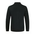 thumbnail image 4 of JTieacloth Big & Tall Mens Sweaters Male Autumn And Winter Sweater Jacket Cardigan Button Solid Color Long Sleeve Standing Collar Jacquard Casual Sweater(Black), 4 of 5