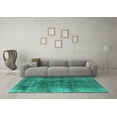 thumbnail image 3 of Ahgly Company Indoor Rectangle Oriental Turquoise Blue Industrial Area Rugs, 4' x 6', 3 of 4
