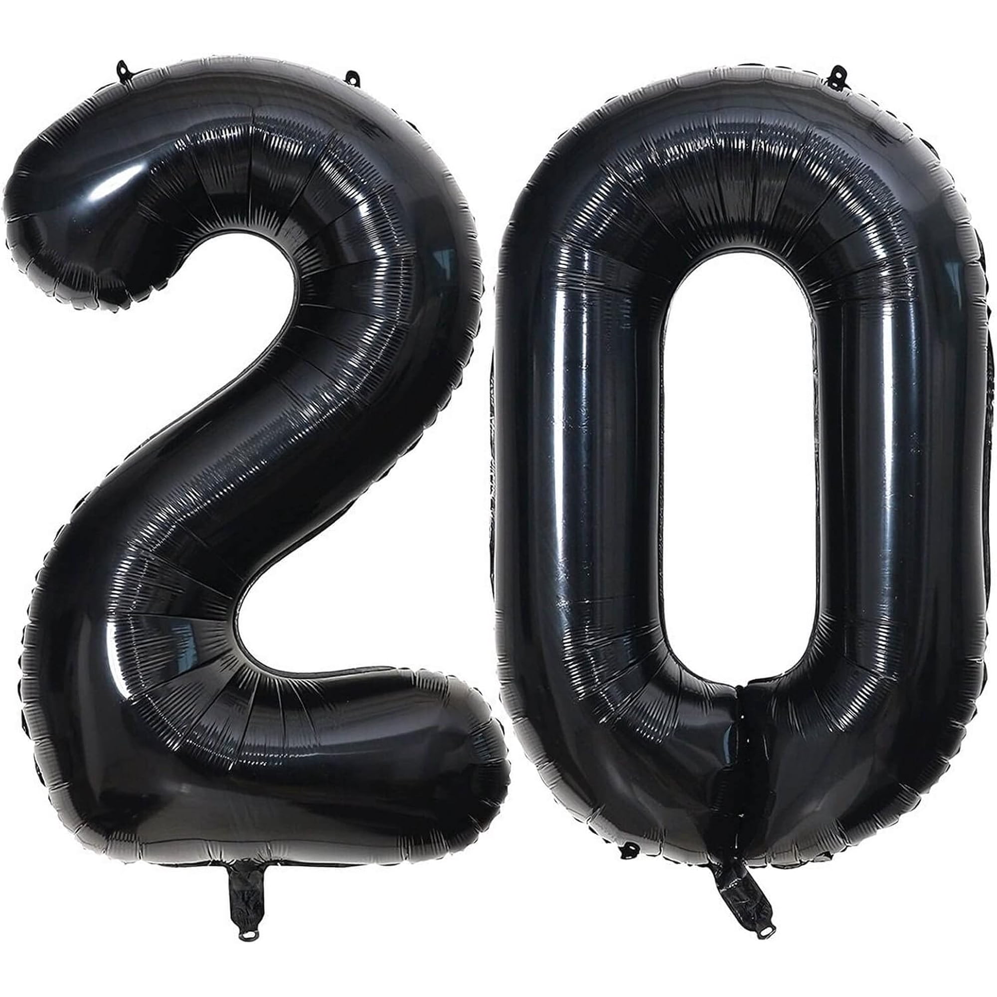 40 Inch Black 20 Number Balloons Giant 20 Balloons Black Birthday Balloons 20th Birthday Anniversary Events Party Decorations Supplies