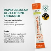 Continual-G Glutathione Precursor Powder Dietary Supplement Immune Support Master Antioxidant Detox 60 Drink Mix Sachets